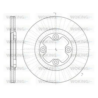 WOKING D6792.10 - Jeu de 2 disques de frein avant