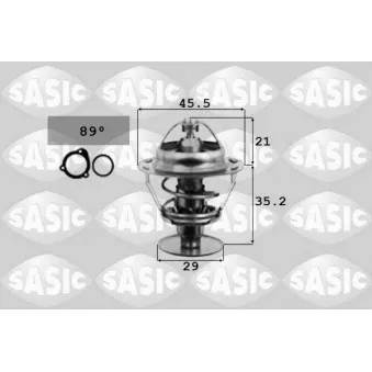 Thermostat d'eau SASIC 3381211 pour CITROEN XSARA 1.5 D - 57cv