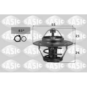Thermostat d'eau SASIC 3381391 pour CITROEN XSARA 1.8 LPG - 110cv