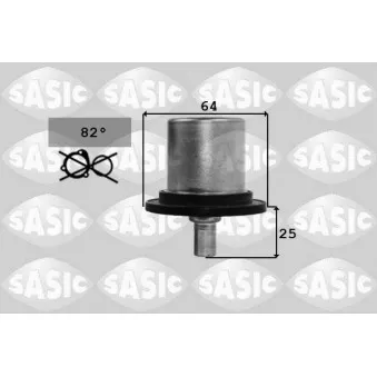 Thermostat d'eau SASIC 3381731 pour CITROEN C5 3.0 V6 - 211cv