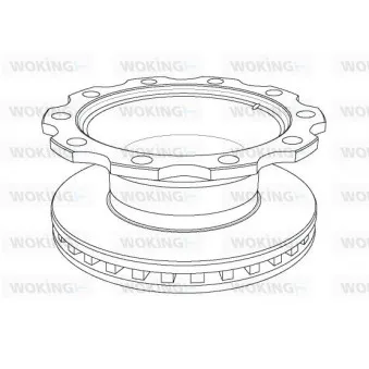 WOKING NSA1172.20 - Jeu de 2 disques de frein avant