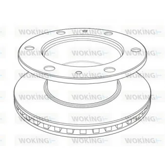 WOKING NSA1220.20 - Jeu de 2 disques de frein avant