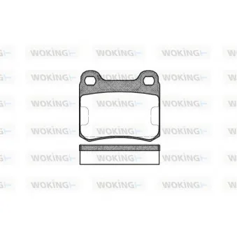 Jeu de 4 plaquettes de frein arrière WOKING [P0573.10]