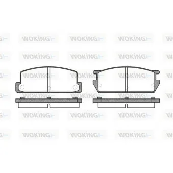 WOKING P0613.00 - Jeu de 4 plaquettes de frein arrière