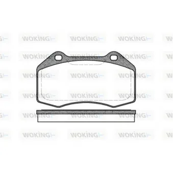 Jeu de 4 plaquettes de frein avant WOKING OEM 410603303R