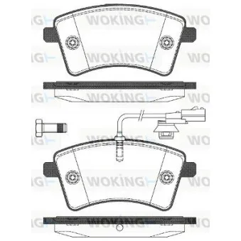Jeu de 4 plaquettes de frein avant WOKING OEM 410605649R