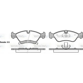 WOKING P13143.02 - Jeu de 4 plaquettes de frein avant
