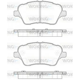 Jeu de 4 plaquettes de frein avant WOKING P14143.00