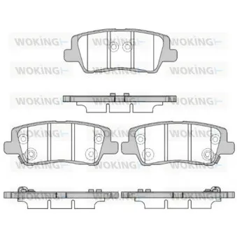 WOKING P14643.05 - Jeu de 4 plaquettes de frein arrière
