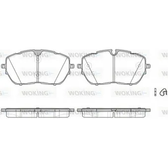 Jeu de 4 plaquettes de frein avant WOKING OEM 1612373080