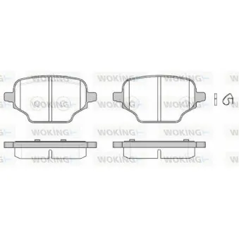 Jeu de 4 plaquettes de frein arrière WOKING OEM 1635254980