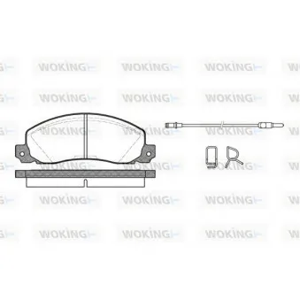 Jeu de 4 plaquettes de frein avant WOKING OEM 7701202713