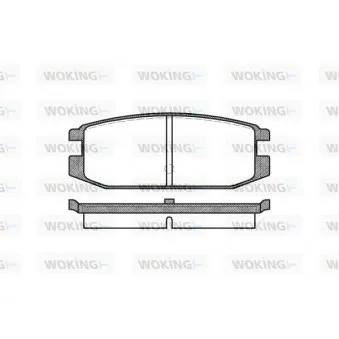 Jeu de 4 plaquettes de frein arrière WOKING [P3173.00]