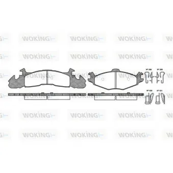 WOKING P4243.00 - Jeu de 4 plaquettes de frein avant