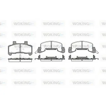 WOKING P4263.02 - Jeu de 4 plaquettes de frein avant