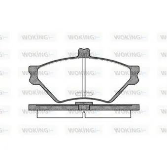 WOKING P4743.00 - Jeu de 4 plaquettes de frein avant