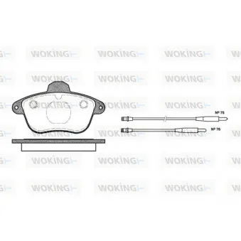 Jeu de 4 plaquettes de frein avant WOKING OEM 425089