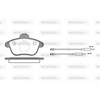 WOKING P5013.04 - Jeu de 4 plaquettes de frein avant