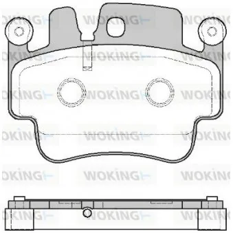WOKING P8823.00 - Jeu de 4 plaquettes de frein arrière
