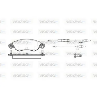 Jeu de 4 plaquettes de frein avant WOKING OEM 425214