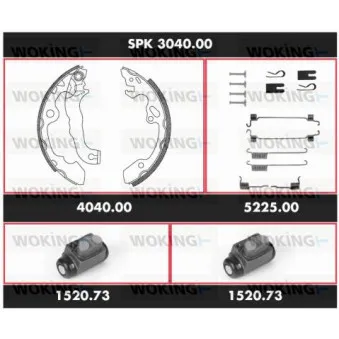 WOKING SPK 3040.00 - Kit de freins, freins à tambours