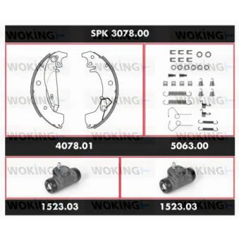 WOKING SPK 3078.00 - Kit de freins, freins à tambours