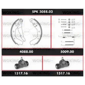 WOKING SPK 3088.02 - Kit de freins, freins à tambours