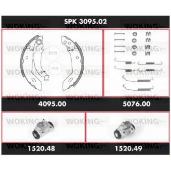 WOKING SPK 3095.02 - Kit de freins, freins à tambours