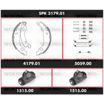 WOKING SPK 3179.01 - Kit de freins, freins à tambours