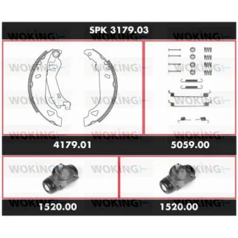 WOKING SPK 3179.03 - Kit de freins, freins à tambours