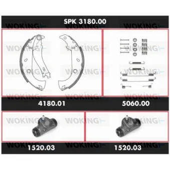 WOKING SPK 3180.00 - Kit de freins, freins à tambours