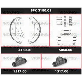 WOKING SPK 3180.01 - Kit de freins, freins à tambours