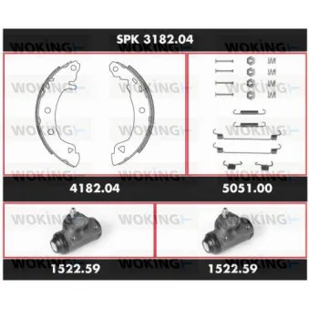 WOKING SPK 3182.04 - Kit de freins, freins à tambours