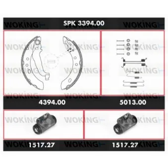 WOKING SPK 3394.00 - Kit de freins, freins à tambours