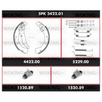 WOKING SPK 3422.01 - Kit de freins, freins à tambours