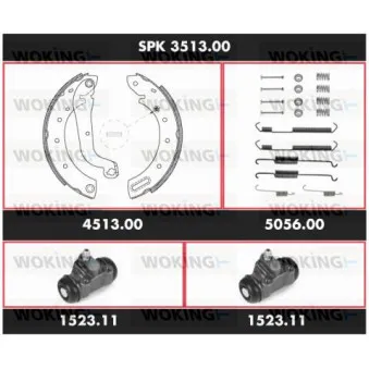 WOKING SPK 3513.00 - Kit de freins, freins à tambours