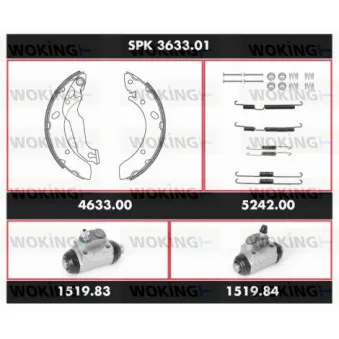 WOKING SPK 3633.01 - Kit de freins, freins à tambours
