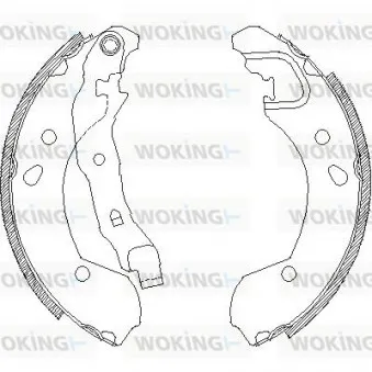 WOKING Z4168.00 - Jeu de mâchoires de frein