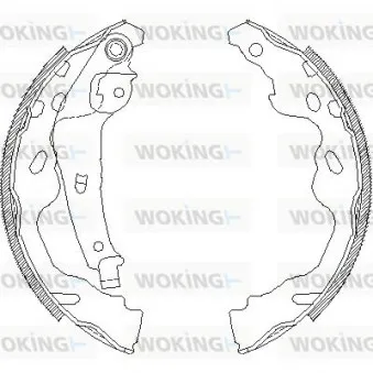 WOKING Z4187.00 - Jeu de mâchoires de frein