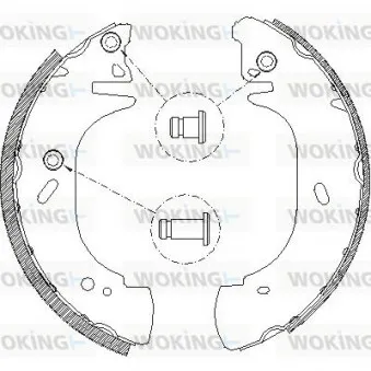 Jeu de mâchoires de frein WOKING OEM ME94VX2200BB