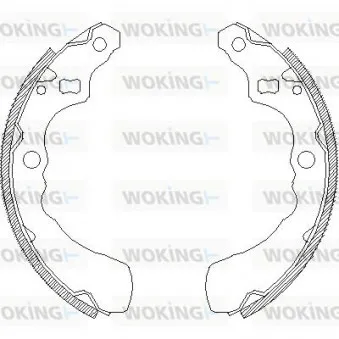 WOKING Z4381.00 - Jeu de mâchoires de frein