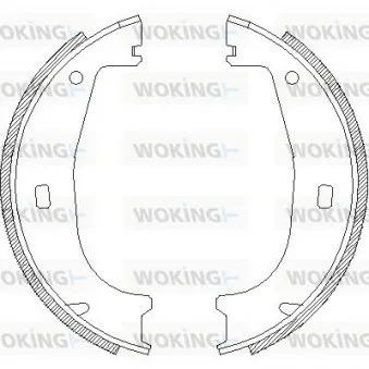 WOKING Z4406.00 - Jeu de mâchoires de frein, frein de stationnement