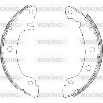 Jeu de mâchoires de frein WOKING OEM 7701207266
