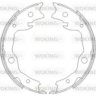 WOKING Z4752.00 - Jeu de mâchoires de frein, frein de stationnement