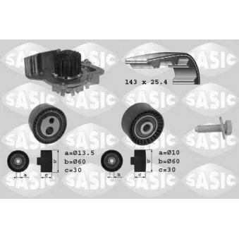 Pompe à eau + kit de courroie de distribution SASIC OEM 083191