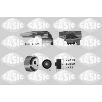 SASIC 3900036 - Pompe à eau + kit de courroie de distribution