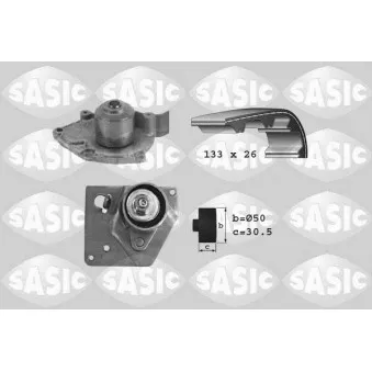 SASIC 3904004 - Pompe à eau + kit de courroie de distribution