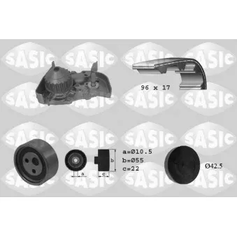 SASIC 3904023 - Pompe à eau + kit de courroie de distribution
