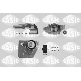 SASIC 3904033 - Pompe à eau + kit de courroie de distribution