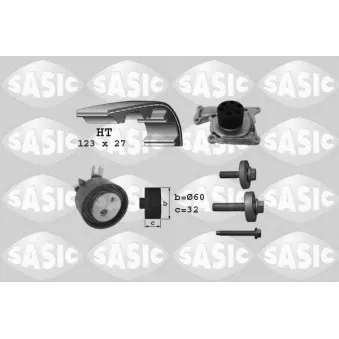 SASIC 3904037 - Pompe à eau + kit de courroie de distribution